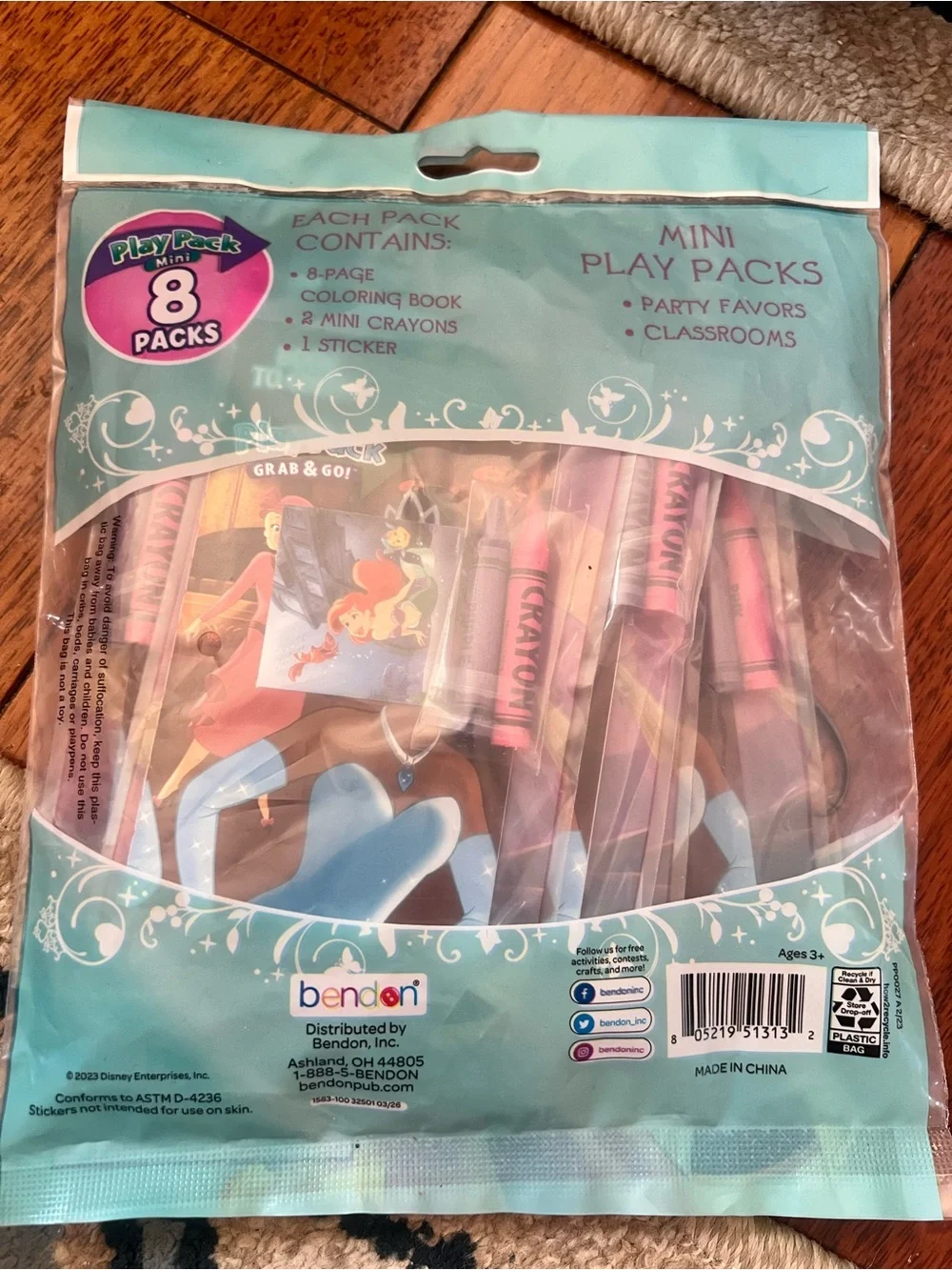 Disney Princess Play Packs- Set of 8 NEW